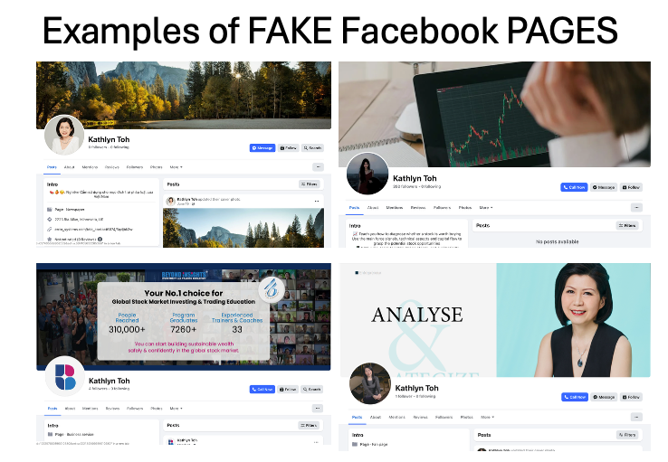 Fake Facebook pages impersonating Beyond Insights founder